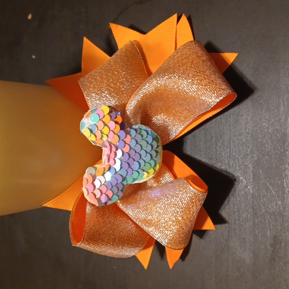 Micky mouse Orange bow